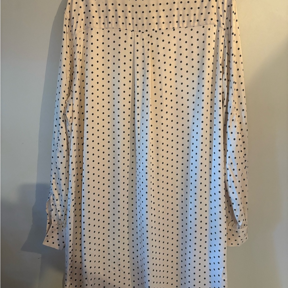 H&M Cream Polka Dot Long Sleeve Dress - Picture 5 of 5